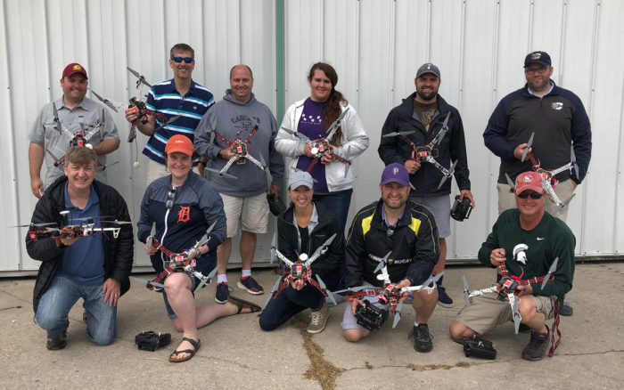 Local teachers learn to teach about drones. 