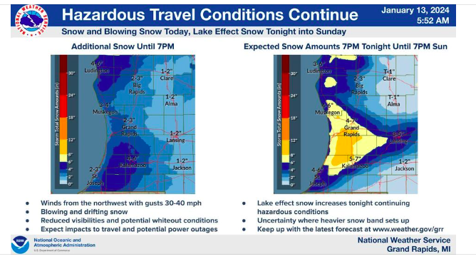 Winter weather advisory in effect until noon Sunday | OceanaCountyPress.com