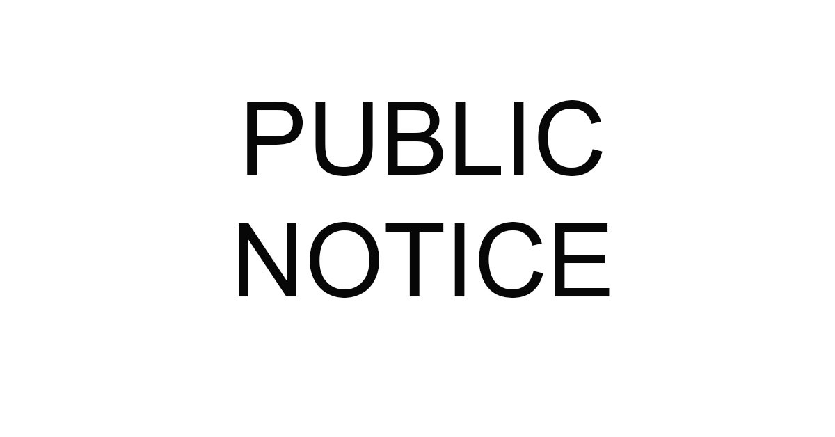 Notice of Public Hearing Weare Township