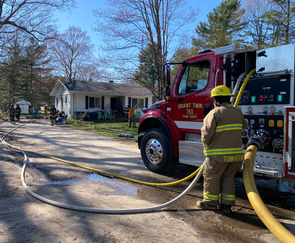 Firefighters Quickly Extinguish House Fire Rescue Rabbit